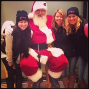 Perk Girls with Santa at Variety's Hooray for the Holidays event. 